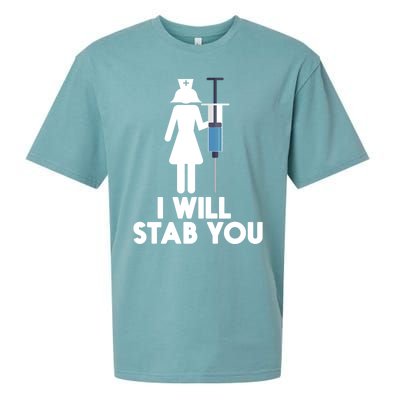 I Will Stab You Funny Graduating Nurse Gift Sueded Cloud Jersey T-Shirt