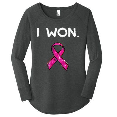 I Won Survivors Breast Cancer Awareness Women's Perfect Tri Tunic Long Sleeve Shirt