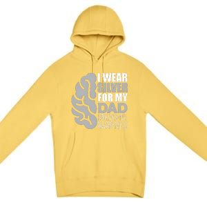 I Wear Silver For My Dad Parkinsons Awareness Premium Pullover Hoodie