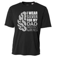 I Wear Silver For My Dad Parkinsons Awareness Cooling Performance Crew T-Shirt