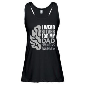 I Wear Silver For My Dad Parkinsons Awareness Ladies Essential Flowy Tank