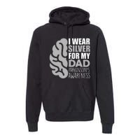 I Wear Silver For My Dad Parkinsons Awareness Premium Hoodie