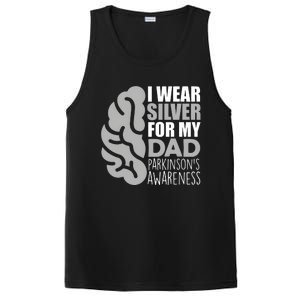 I Wear Silver For My Dad Parkinsons Awareness PosiCharge Competitor Tank