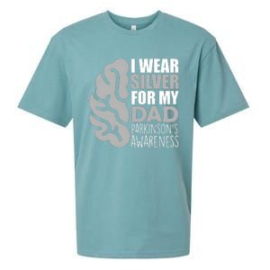 I Wear Silver For My Dad Parkinsons Awareness Sueded Cloud Jersey T-Shirt