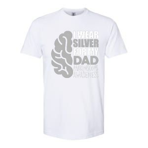 I Wear Silver For My Dad Parkinsons Awareness Softstyle CVC T-Shirt