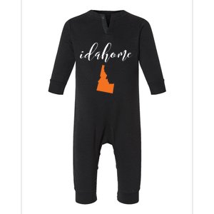 Idahome With State Of Idaho Infant Fleece One Piece