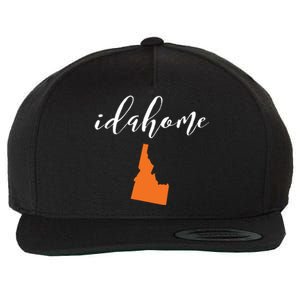 Idahome With State Of Idaho Wool Snapback Cap