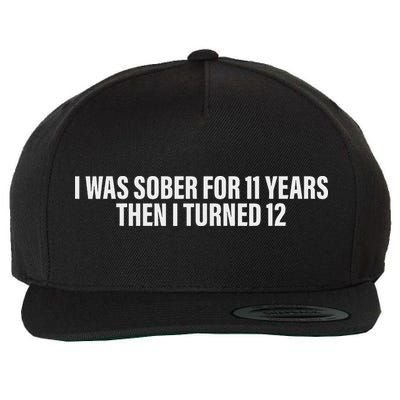 I Was Sober For 11 Years Then I Turned 12 Wool Snapback Cap