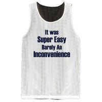 It Was Super Easy Barely An Inconvenience Fun Slogan Mesh Reversible Basketball Jersey Tank