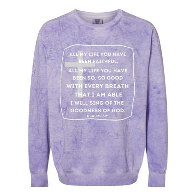 I Will Sing Of The Goodness Of God Church Worship Song Colorblast Crewneck Sweatshirt