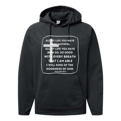 I Will Sing Of The Goodness Of God Church Worship Song Performance Fleece Hoodie