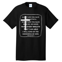 I Will Sing Of The Goodness Of God Church Worship Song Tall T-Shirt