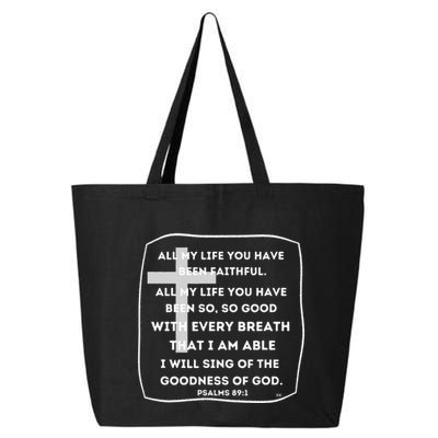 I Will Sing Of The Goodness Of God Church Worship Song 25L Jumbo Tote