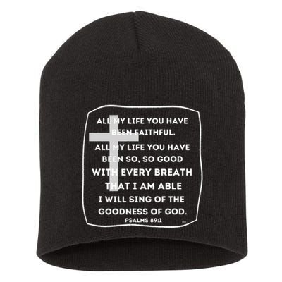 I Will Sing Of The Goodness Of God Church Worship Song Short Acrylic Beanie