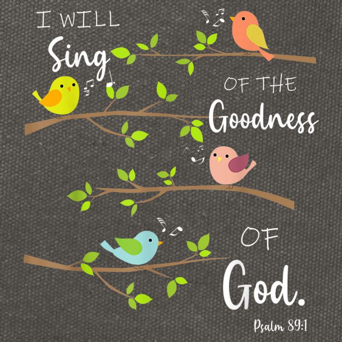 I Will Sing Of The Goodness Of God Christian Cotton Canvas Backpack