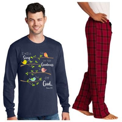 I Will Sing Of The Goodness Of God Christian Long Sleeve Pajama Set