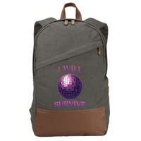 I Will Survive Cotton Canvas Backpack