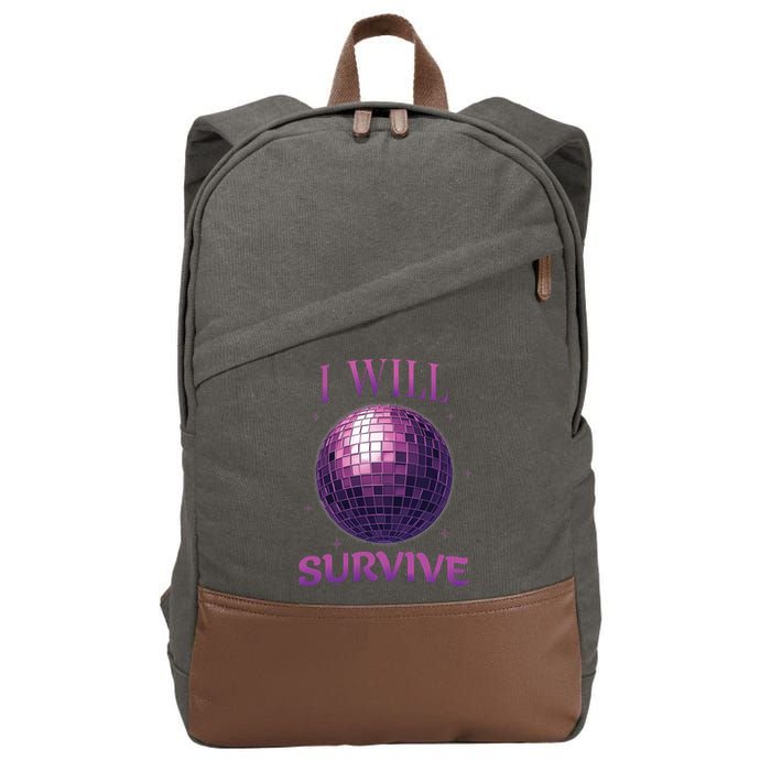 I Will Survive Cotton Canvas Backpack