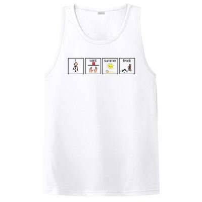 I Want Summer Break Teacher Last Day Of School PosiCharge Competitor Tank