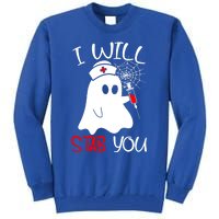 I Will Stab You Gift Funny Ghost Halloween Nurse Gift Tall Sweatshirt