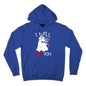 I Will Stab You Gift Funny Ghost Halloween Nurse Gift Tall Hoodie