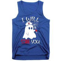 I Will Stab You Gift Funny Ghost Halloween Nurse Gift Tank Top