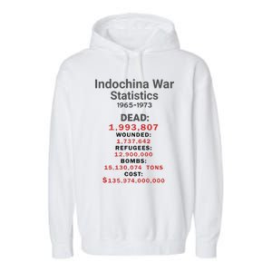 Indochinna War Statistics 19651973 Dead 1993807 Garment-Dyed Fleece Hoodie