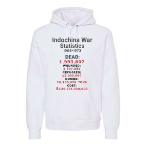 Indochinna War Statistics 19651973 Dead 1993807 Premium Hoodie