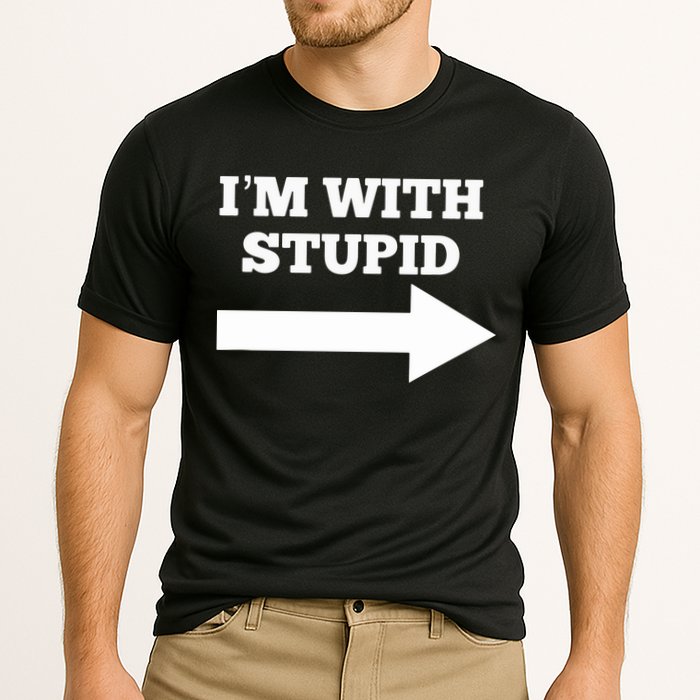 I'm With Stupid Arrow Pointing Right Funny I'm With Stupid Cooling Performance Crew T-Shirt