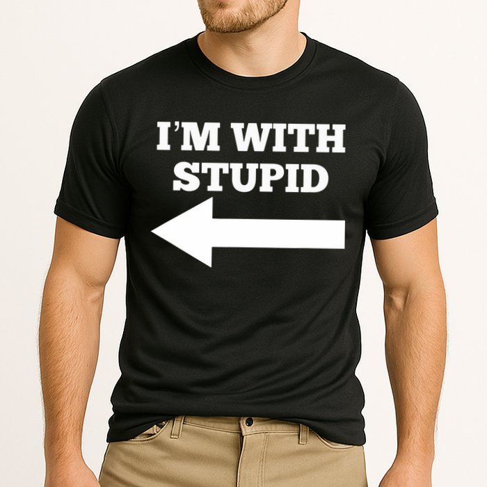 I'm With Stupid Arrow Pointing Left Funny I'm With Stupid Cooling Performance Crew T-Shirt