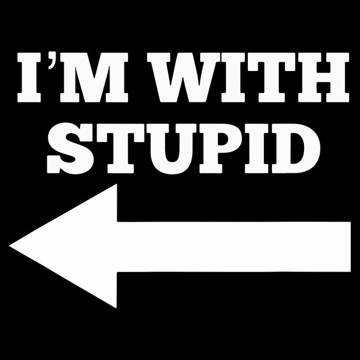 I'm With Stupid Arrow Pointing Left Funny I'm With Stupid Mousepad