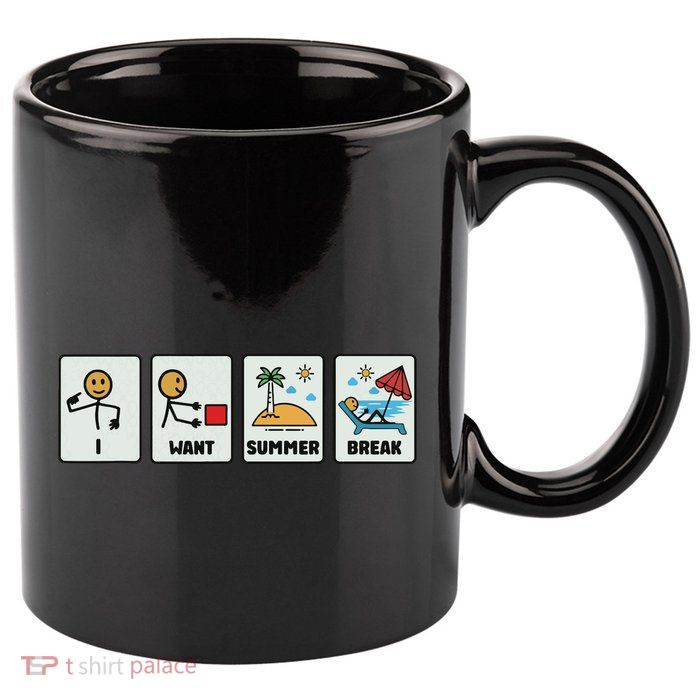 I Want Summer Break 11oz C Handle Ceramic Mug