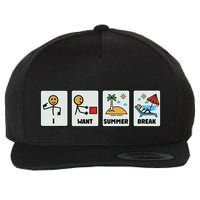 I Want Summer Break Wool Snapback Cap