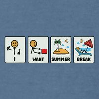 I Want Summer Break Garment-Dyed Sweatshirt