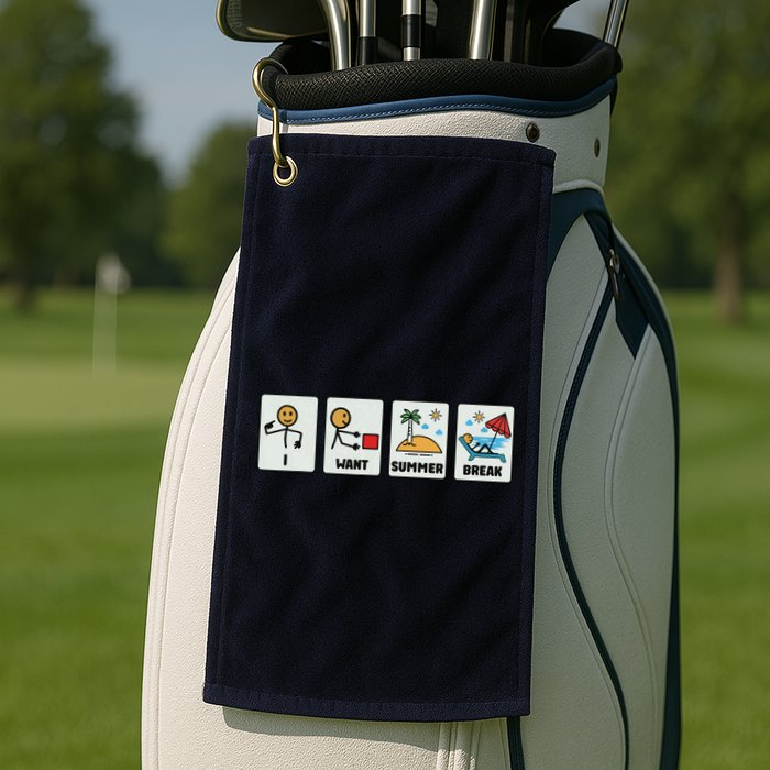 I Want Summer Break Golf Towel