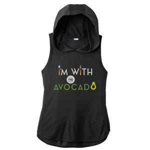 I'm With The Avocado Toast Funny Halloween Costume Gift Ladies PosiCharge Tri-Blend Wicking Draft Hoodie Tank