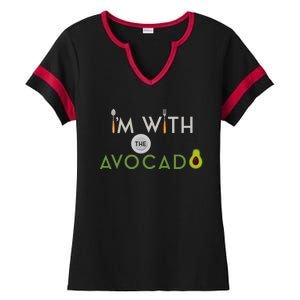 I'm With The Avocado Toast Funny Halloween Costume Gift Ladies Halftime Notch Neck Tee