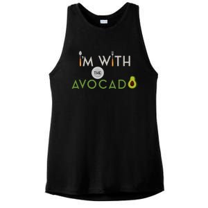 I'm With The Avocado Toast Funny Halloween Costume Gift Ladies PosiCharge Tri-Blend Wicking Tank