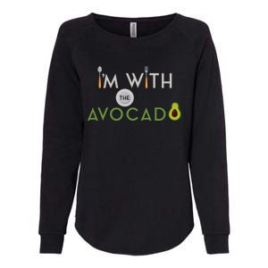 I'm With The Avocado Toast Funny Halloween Costume Gift Womens California Wash Sweatshirt