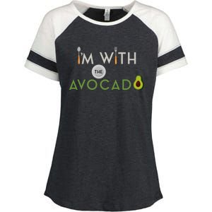 I'm With The Avocado Toast Funny Halloween Costume Gift Enza Ladies Jersey Colorblock Tee