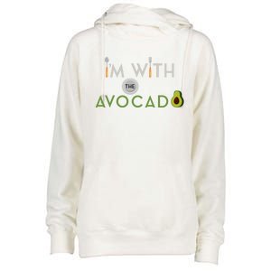 I'm With The Avocado Toast Funny Halloween Costume Gift Womens Funnel Neck Pullover Hood