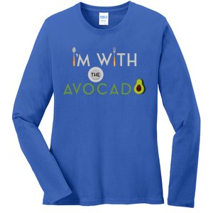 I'm With The Avocado Toast Funny Halloween Costume Gift Ladies Long Sleeve Shirt