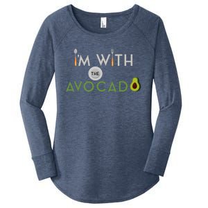 I'm With The Avocado Toast Funny Halloween Costume Gift Women's Perfect Tri Tunic Long Sleeve Shirt