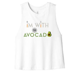 I'm With The Avocado Toast Funny Halloween Costume Gift Women's Racerback Cropped Tank