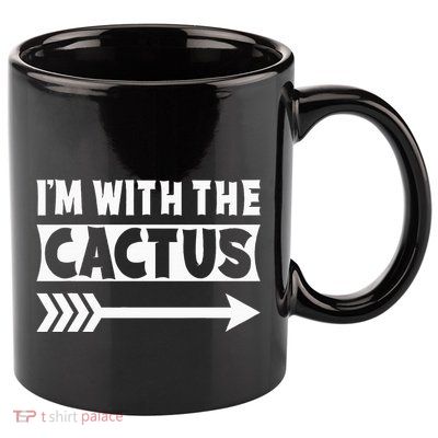 IM With The Cactus Halloween Costume Cactus Halloween 11oz C Handle Ceramic Mug