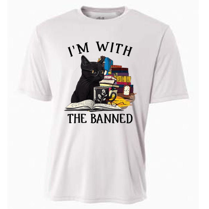 Im With The Banned Read Banned Books Lover BookWorm Cooling Performance Crew T-Shirt