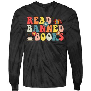 I'm With The Banned Books I Read Banned Books Lovers Tie-Dye Long Sleeve Shirt