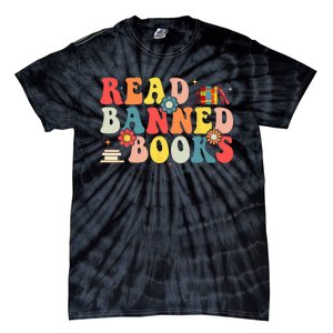 I'm With The Banned Books I Read Banned Books Lovers Tie-Dye T-Shirt