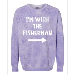 IM With The Fisher Funny Matching Easy Halloween Costume Cute Gift Colorblast Crewneck Sweatshirt