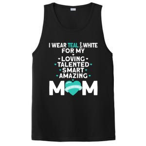 I Wear Teal And White For Mom My Cervical Cancer Gift PosiCharge Competitor Tank